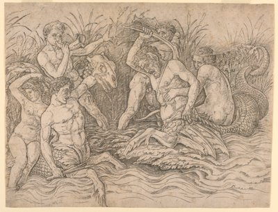 海神の戦い 右半分 作： Andrea Mantegna