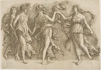 踊る 4 人の女性 作： Andrea Mantegna