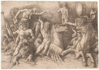 海神の戦い、左半分 作： Andrea Mantegna