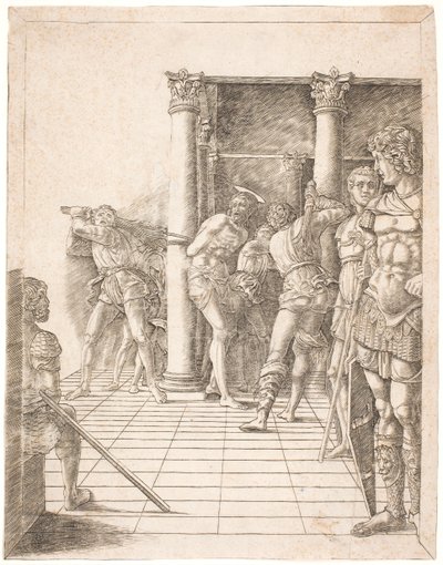 キリストはむち打たれる 作： Andrea Mantegna