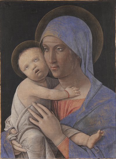 マドンナと子、1480年。 作： Andrea Mantegna