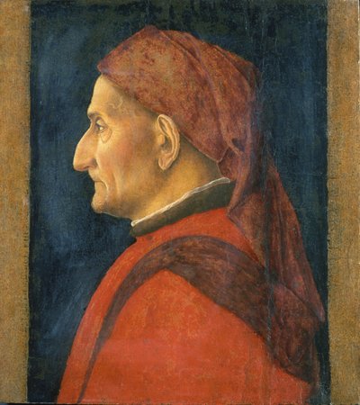 男の肖像、1450 作： Andrea Mantegna