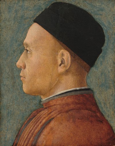 男の肖像、c。 1470年。 作： Andrea Mantegna