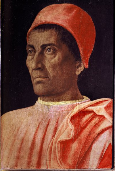 司祭カルロ・ディ・コジモ・デ・メディチの肖像 作： Andrea Mantegna