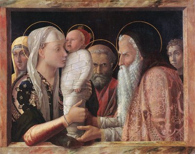 ドイツ語：Die Darbietung Christi im Tempel 神殿でのプレゼンテーション 作： Andrea Mantegna