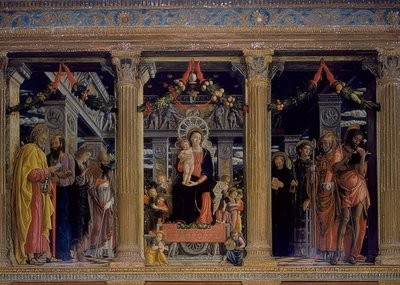 三ゼノ祭壇。 1457-1460 作： Andrea Mantegna
