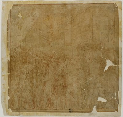 ユリウス・カエサルの勝利のための習作: キャンバス No. I 作： Andrea Mantegna