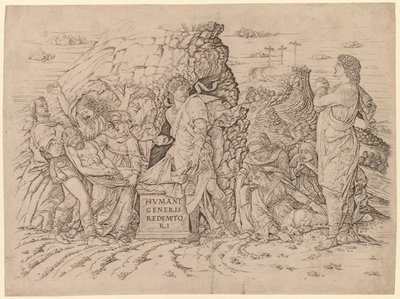 埋葬。 作： Andrea Mantegna