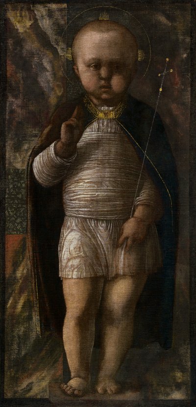 幼児の救世主、1460年頃（キャンバス上のテンペラ） 作： Andrea Mantegna