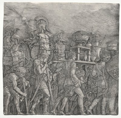 シーザーの勝利：コルセットベアラー、c。 1495。 作： Andrea Mantegna