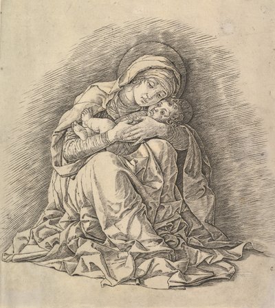 聖母子1485-91。 作： Andrea Mantegna