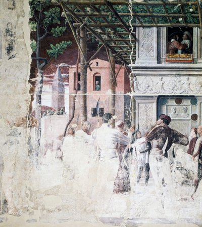聖人クリストファーの断罪（『聖人クリストファーの殉教』より）。 作： Andrea Mantegna
