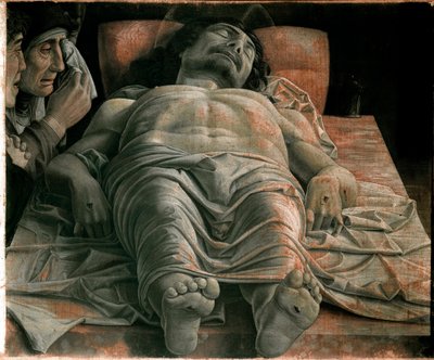 死んだキリスト 作： Andrea Mantegna