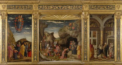 ウフィツィのトリプティクウフィツィのトリプティク、約1463-1464。 作： Andrea Mantegna