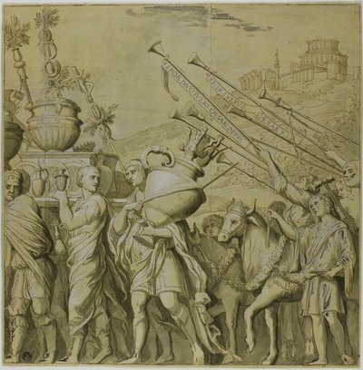 ユリウス・カエサルの勝利: キャンバス No. IV 作： Andrea Mantegna