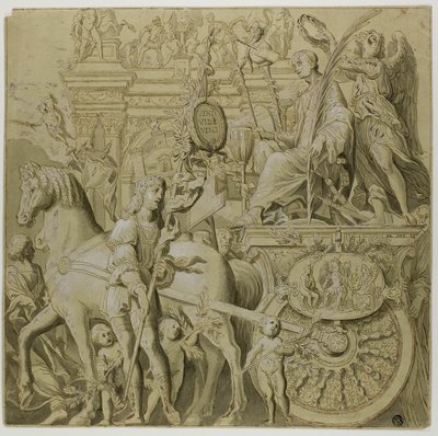 ジュリアス・シーザーの勝利: キャンバス No. IX 作： Andrea Mantegna