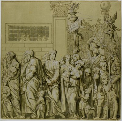 ジュリアス・シーザーの勝利: キャンバス No. VII 作： Andrea Mantegna