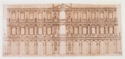 ヴェネツィア、ドージェの宮殿（紙にペンとインク 作： Andrea Palladio