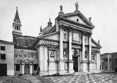 教会のファサードの眺め、1566-80 作： Andrea Palladio