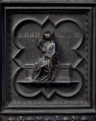 プルーデンス、サンジョヴァンニ洗礼堂の南の扉のパネルH、1336年（青銅） 作： Andrea Pisano