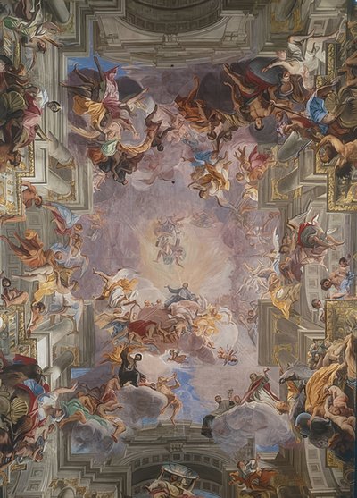 栄光の聖イグナチオ。 1691-1694 作： Andrea Pozzo