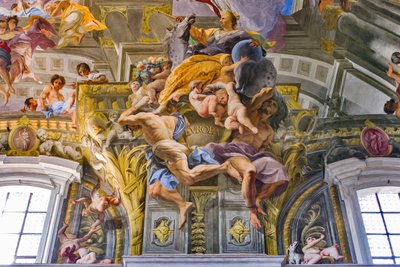 ヨーロッパ、大陸の寓話の詳細 作： Andrea Pozzo