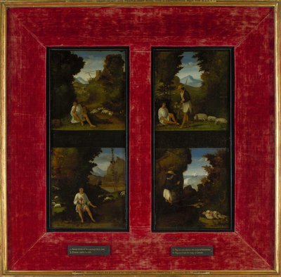 Tebaldeos Eclogues、cからのシーン。 1510 作： Andrea Previtali
