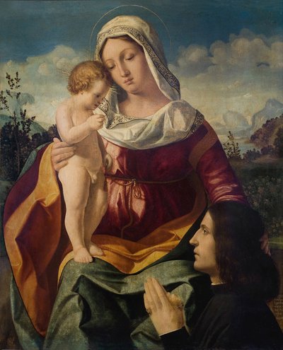 寄付者のいる処女と子供、1504 作： Andrea Previtali