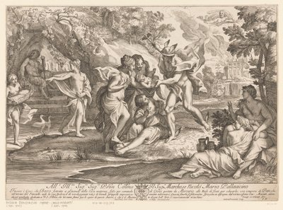 マーキュリーはニサのニンフにバッカスを与える 作： Andrea Procaccini