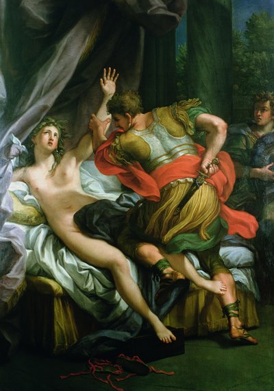 タルクィニウスとルクレティア（カンヴァスに油彩） 作： Andrea Procaccini