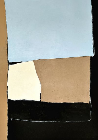 幾何学的なカラーブロック 作： 