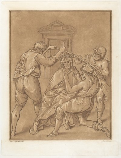 いばらの冠をかぶったキリスト 作： Andrea Scacciati after Bartolomeo Cesi