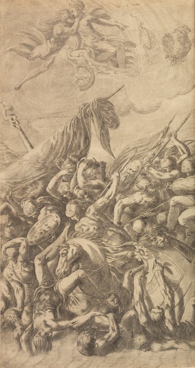 ヘレンの誘拐、1547年。 作： Andrea Schiavone