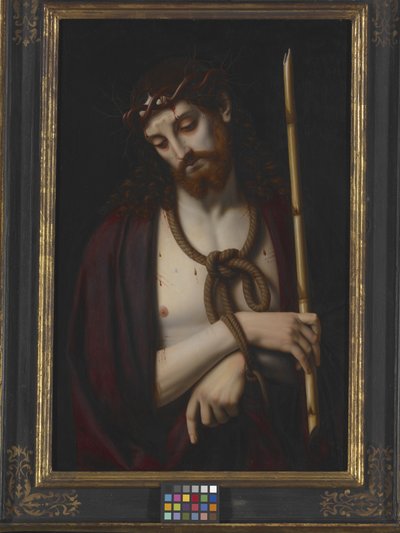 Ecce Homo (木に油彩) 作： Andrea Solario