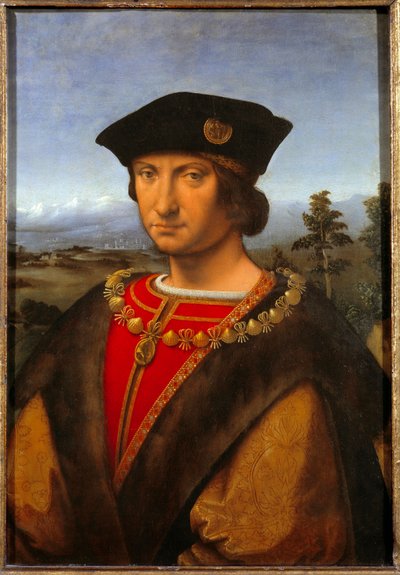 シャルル・ダンボワーズ (1471-1511) の肖像 アンドレア・ソラリオ (1460-1522) のアンドレア・ディ・バルトロによる絵画 16世紀 0.52×0.75m 作： Andrea Solario