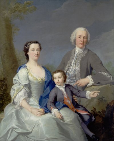 ロバート卿とスミス夫人と息子のハービー、1738-39年頃（キャンバスに油彩） 作： Andrea Soldi
