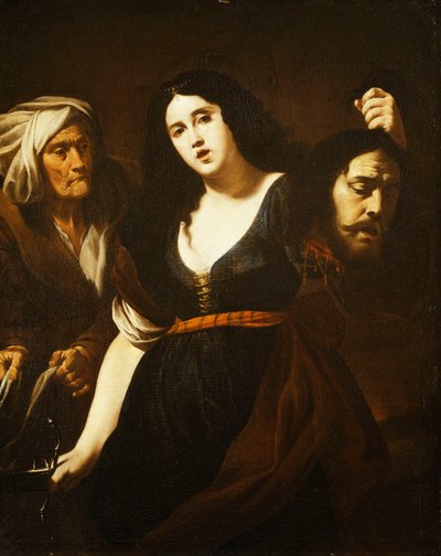 メイドサーヴァントを伴ったホロフェルネスの頭を持つジュディス、c.1625-30 作： Andrea Vaccaro