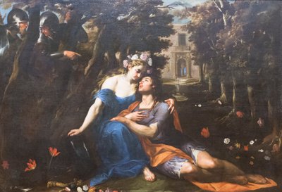 Rinaldo and Armida, Andrea Vaccaro (キャンバスに油彩) 作： Andrea Vaccaro