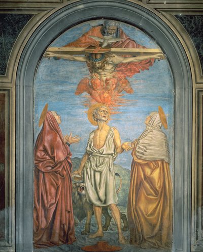 聖ジェロームと聖三位一体 作： Andrea del Castagno