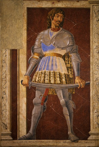 Pippo Spano、NiccolòAcciaiuoli、Francesco Petrarca 作： Andrea del Castagno