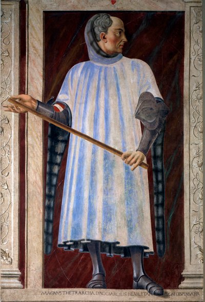 ナポリの大元老院議員、ニッコロ・アッキアイオリの肖像（フレスコ画 作： Andrea del Castagno