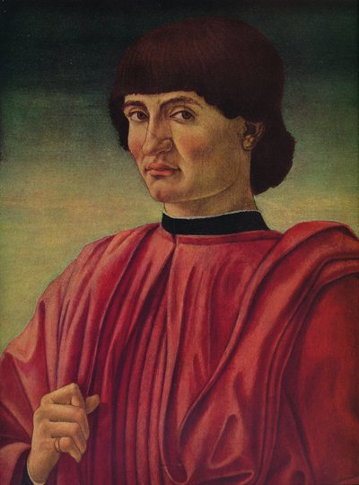 男の肖像、c1450 作： Andrea del Castagno