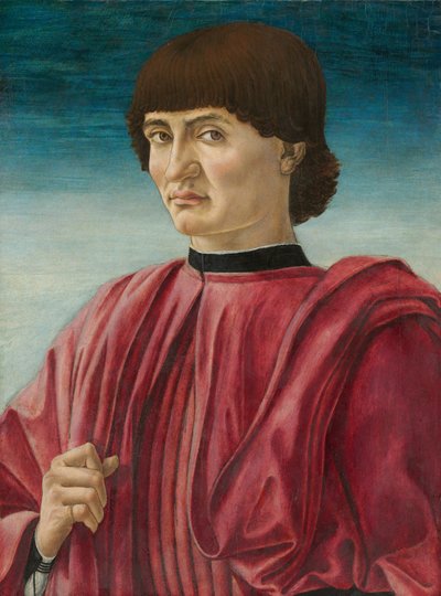 男の肖像、c。 1450年。 作： Andrea del Castagno