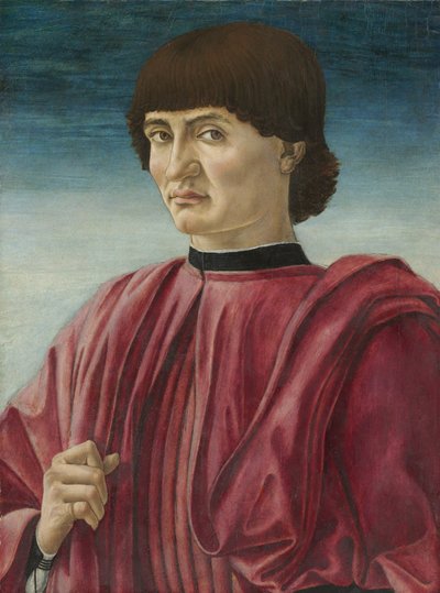 男の肖像、1450年頃（パネルのテンペラ） 作： Andrea del Castagno