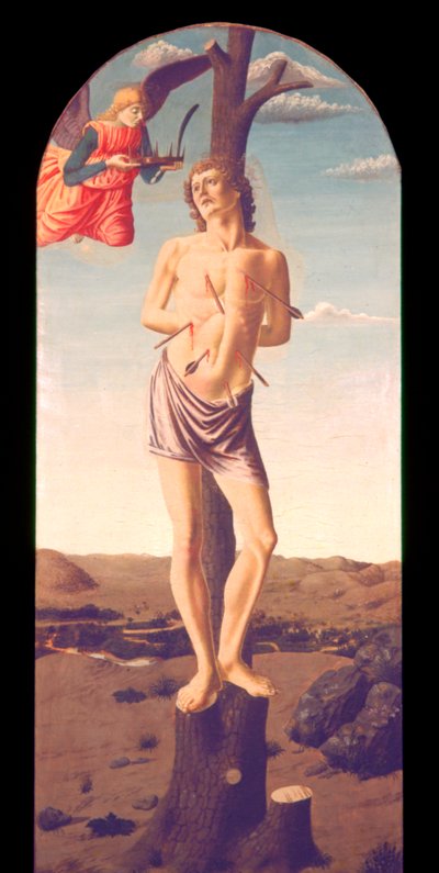 聖セバスチャン、1457 作： Andrea del Castagno