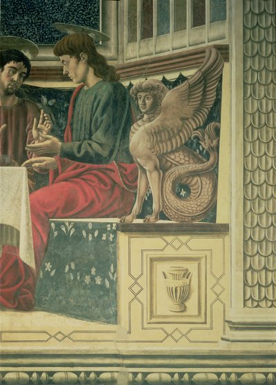 最後の晩餐、セントジェームスザレスの詳細、1447年のフレスコ画85172の詳細 作： Andrea del Castagno