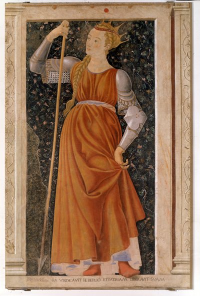 マサゲタイ族を治めた女王トミリス（フレスコ画 作： Andrea del Castagno