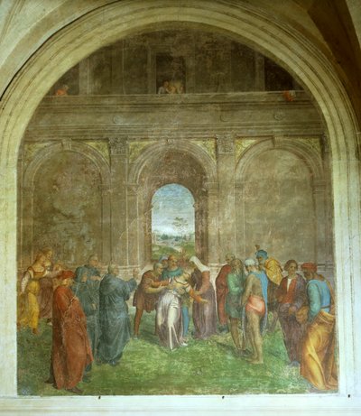 アンドレア・デル・サルトの「憑依された女性の癒し 作： Andrea del Sarto