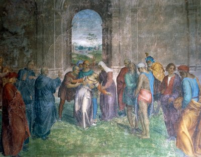 アンドレア・デル・サルトの「憑依された女性の癒し 作： Andrea del Sarto