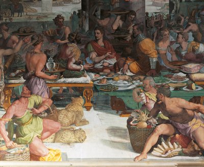 エジプトの税金を受け取るジュリアス・シーザー（フレスコ画 作： Andrea del Sarto
